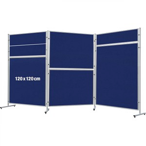 FRANKEN Trennwand ECO, doppelseitig, blau 120,0 x 120,0 cm