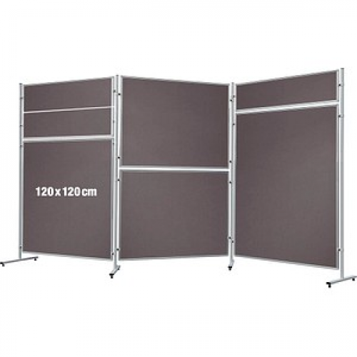 FRANKEN Trennwand ECO, doppelseitig, grau 120,0 x 120,0 cm