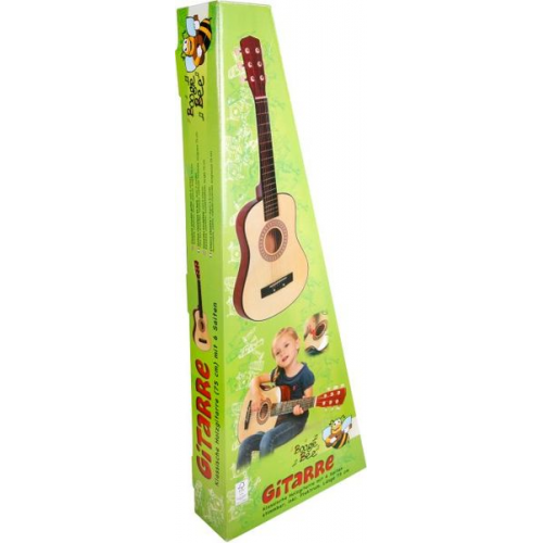 Boogie Bee Holzgitarre mit 6 Saiten, 75 cm