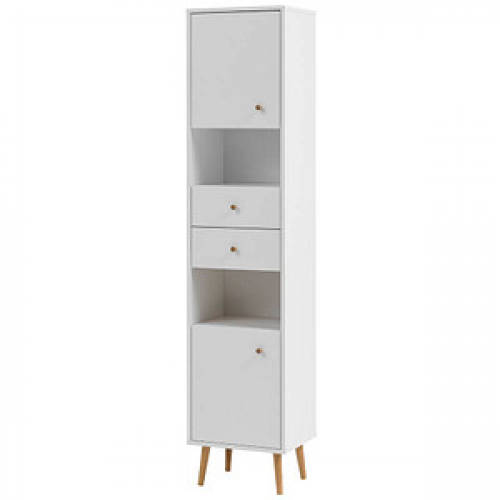 MÖBELPARTNER Badschrank Jonte 148440 kreideweiß 40,5 x 33,1 x 185,8 cm