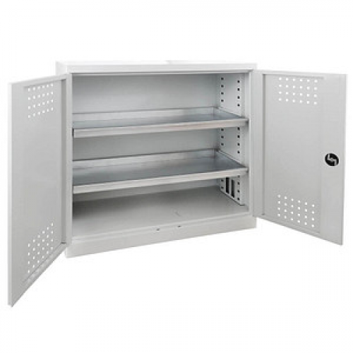 ADB Umweltschrank 40703 lichtgrau 100,0 x 50,0 x 100,0 cm, aufgebaut