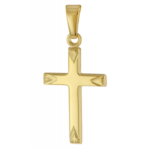 trendor 51798 Kreuz-Anhänger Gold 585 / 14 Karat für Damen, Herren, Kinder