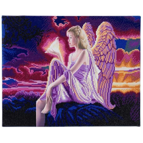 Craft Buddy CAK-XLED8 - Angel Dusk, 40x50cm LED Crystal Art Kit, Diamond Painting