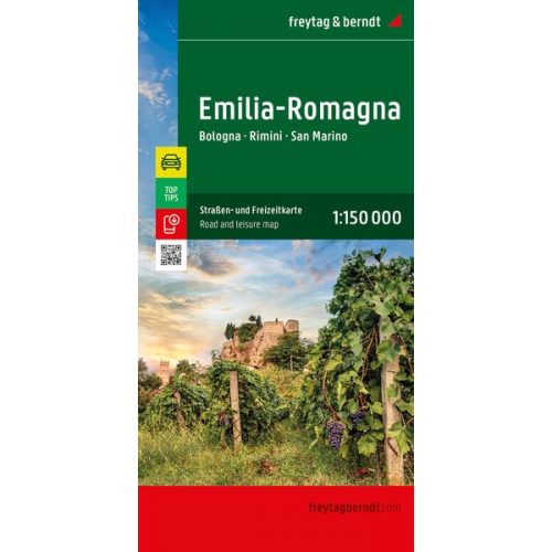 Emilia-Romagna, Straßen- und Freizeitkarte 1:150.000, freytag & berndt