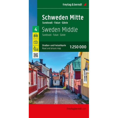 Schweden Mitte, Straßen- und Freizeitkarte 1:250.000, freytag & berndt