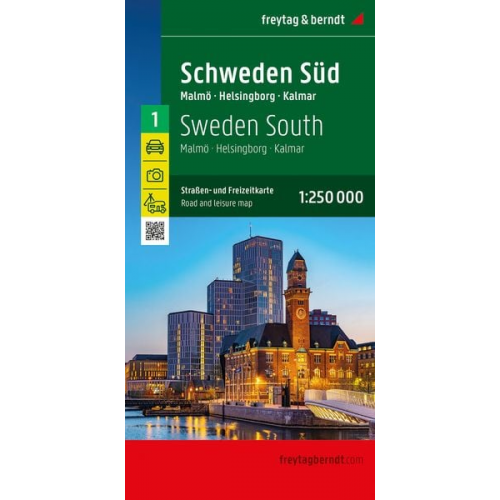 Schweden Süd, Straßen- und Freizeitkarte 1:250.000, freytag & berndt