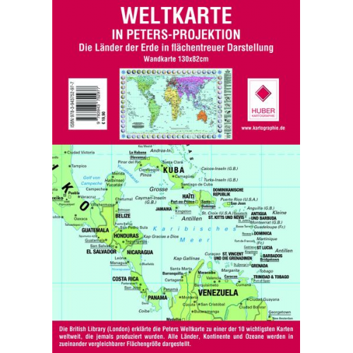 Weltkarte in Peters-Projektion