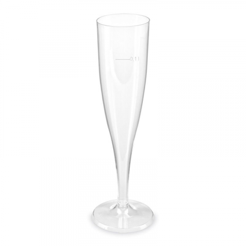 Einweg-Sektglas Champagnerglas 100ml,  PS, 1 tlg., transparent glasklar, 10 Stk.