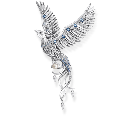 Thomas Sabo PE937-945-7 Anhänger Phönix mit Blauen Steinen