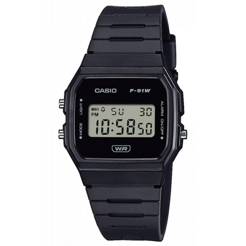 Casio F-91WB-1AEF Timeless Collection Damen- und Jugenduhr Schwarz