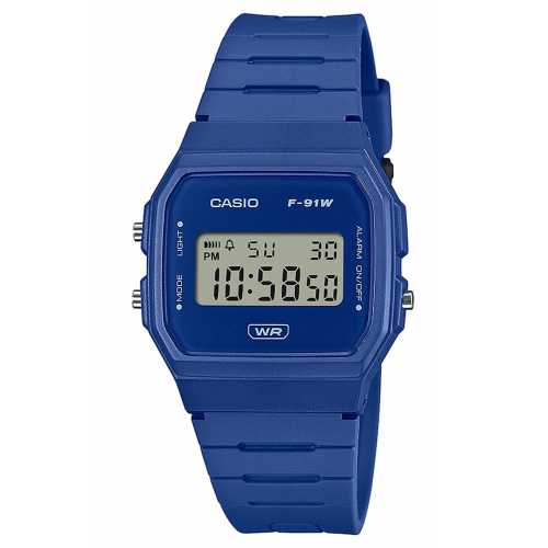 Casio F-91WB-2A1EF Timeless Collection Damen- und Jugenduhr Blau