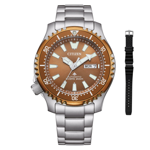 Citizen NY0164-65XE Promaster Marine Herrenuhr 2 Bänder Kupferfarben LE