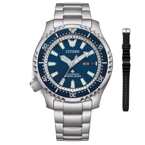 Citizen NY0161-63LE Promaster Marine Herrenuhr für Taucher 2 Bänder Blau LE