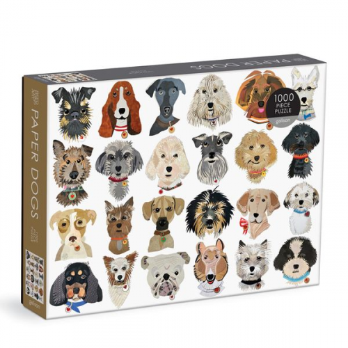 Galison - Paper Dogs 1000 Pc Puzzle