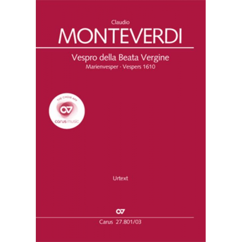 Claudio Monteverdi - Vespro della Beata Vergine (Klavierauszug)