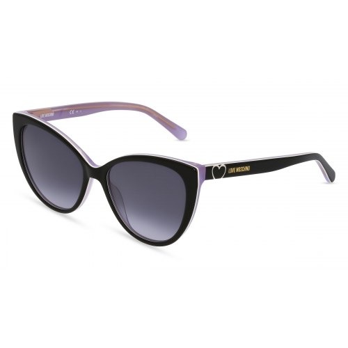 Love Moschino MOL043/S Damen-Sonnenbrille Vollrand Butterfly Acetat-Gestell, schwarz