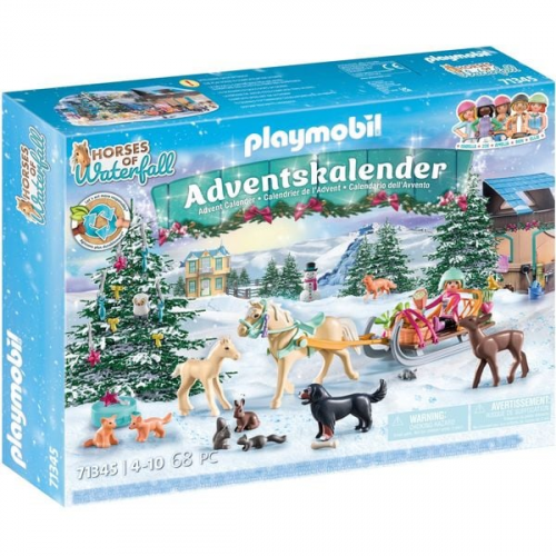 PLAYMOBIL 71345 - Horses of Waterfall - Adventskalender Pferde: Weihnachtliche Schlittenfahrt