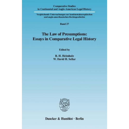 R. H. Helmholz W. David H. Sellar - The Law of Presumptions: Essays in Comparative Legal History.