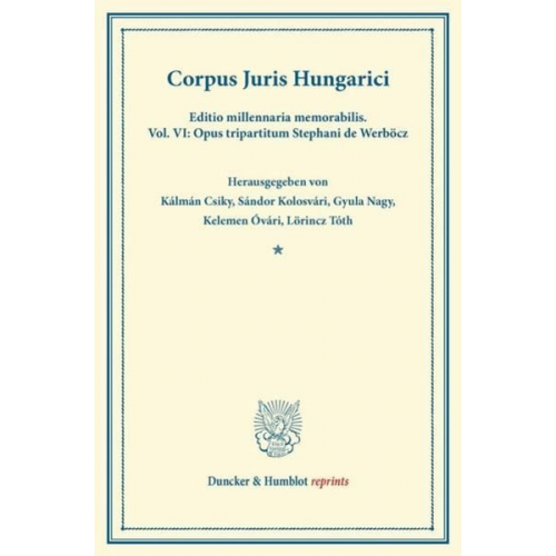 Corpus Juris Hungarici.