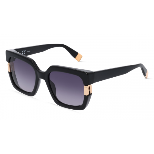 Furla FULSFU624 Damen-Sonnenbrille Vollrand Butterfly Kunststoff-Gestell, schwarz