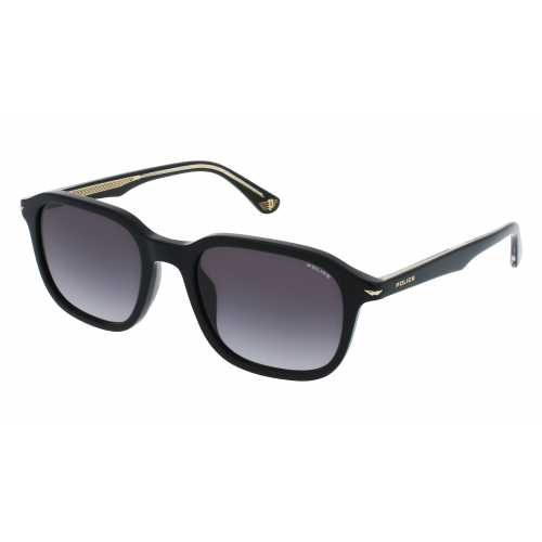 Police SPLL81 Herren-Sonnenbrille Vollrand Eckig Acetat-Gestell, schwarz