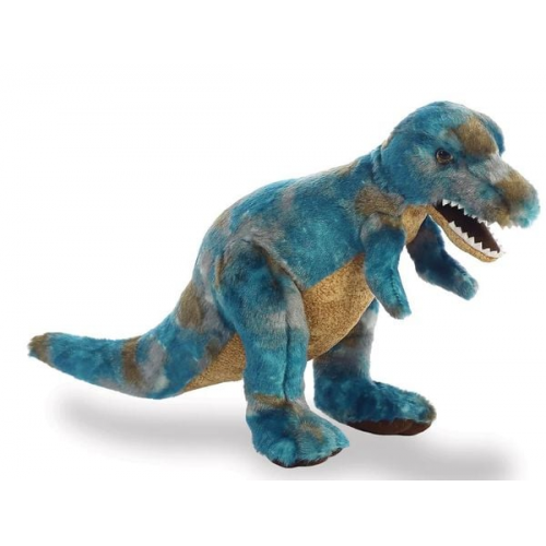 Aurora 32116 - Dinosaurier T-Rex, stehend, blau/braun, Plüsch, 36 cm