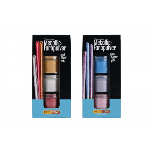 Metallic Farbpulver 3er Set - verschiedene Farben