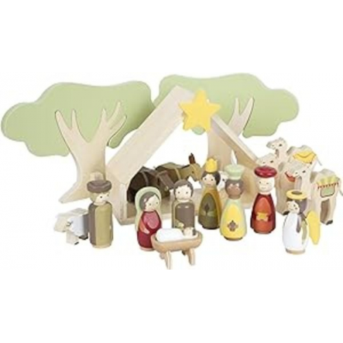 Small foot 12356 - Spielset Weihnachtskrippe, Holz