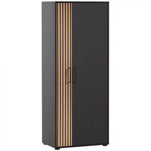 MÖBELPARTNER Aktenschrank Hank, 701971 schwarz, eiche 3 Fachböden 65,1 x 41,0 x 163,6 cm