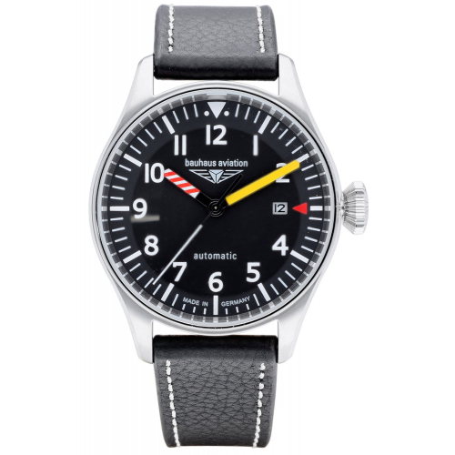 Bauhaus 2762-5 Herrenuhr Aviation Automatik Schwarz