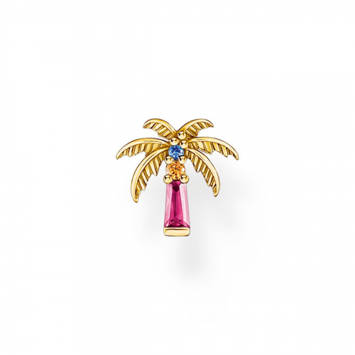 Thomas Sabo H2285-488-7 Einzel-Ohrring Palme mit bunten Steinen