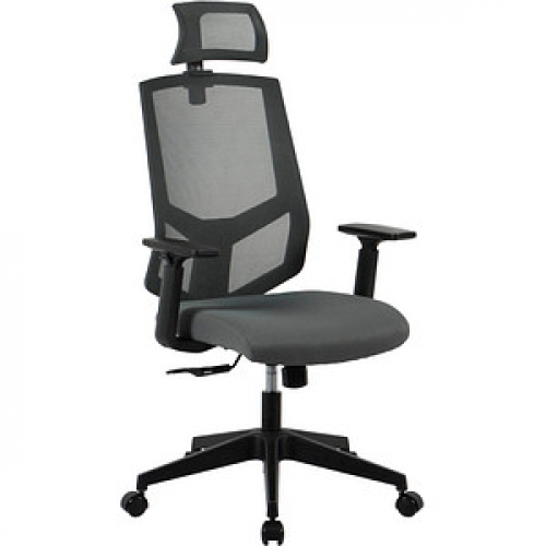 Bürostuhl, 10008 Stoff grau, Gestell schwarz