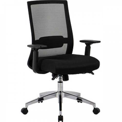 Bürostuhl, 10010 Stoff schwarz, Gestell silber