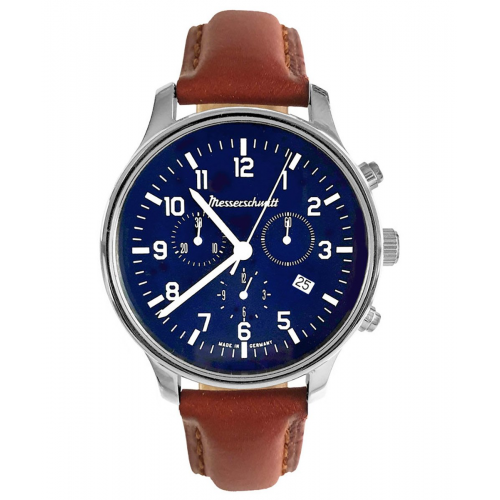 Messerschmitt ME42CH-L Flieger-Herrenuhr Chronograph Lederband