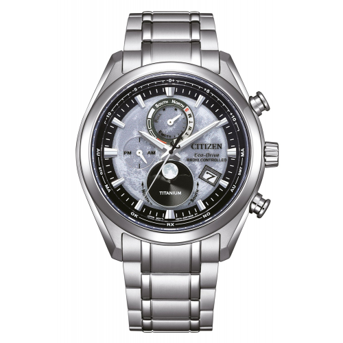 Citizen BY1010-81H Eco-Drive Herrenuhr Funk-Solar Titan/Grau