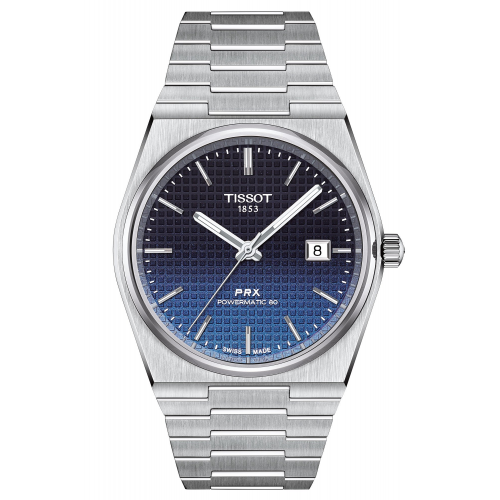 Tissot T137.407.11.051.01 Herrenuhr Automatik PRX Powermatic 80 Verlauf Blau
