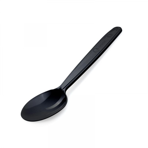 Mehrweg Kaffeelöffel 13 cm schwarz wiederverwendbar 125 Waschzyklen PP, 50 Stk.