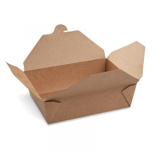 BIONATURE Food Boxen To GO 'L' 2500ml kraft PE 195x138x88mm fettdicht, 40 Stk.