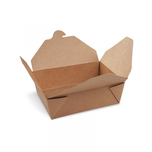 BIONATURE Food Boxen To GO 'M' 1000ml kraft PE 150x120x48mm fettdicht, 50 Stk.