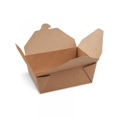 BIONATURE Food Boxen To GO 'S' 700ml kraft PE 110x89x64mm fettdicht, 50 Stk.