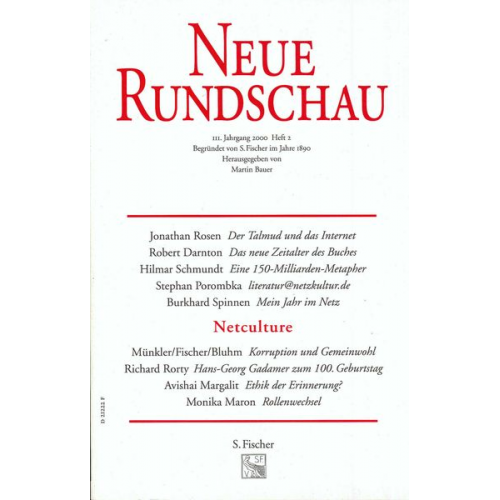 Neue Rundschau 2000/2