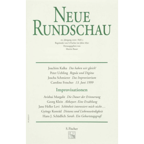 Neue Rundschau 2000/3