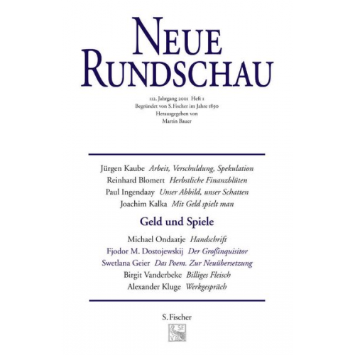 Samuel Fischer - Neue Rundschau 2001/2