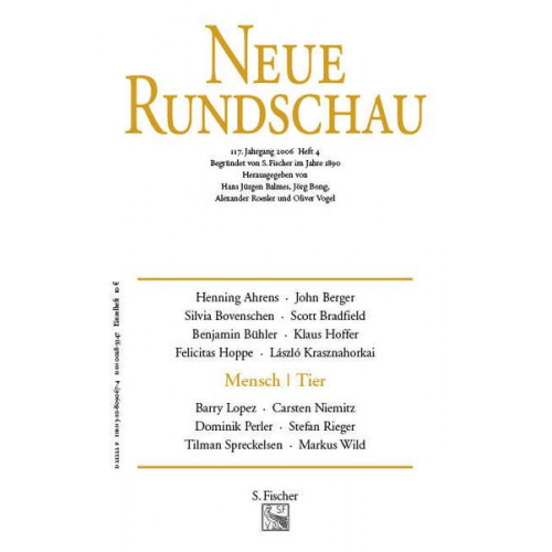 Samuel Fischer Hans J. Balmes Jörg Bong Alexander Roesler - Neue Rundschau 2006/4