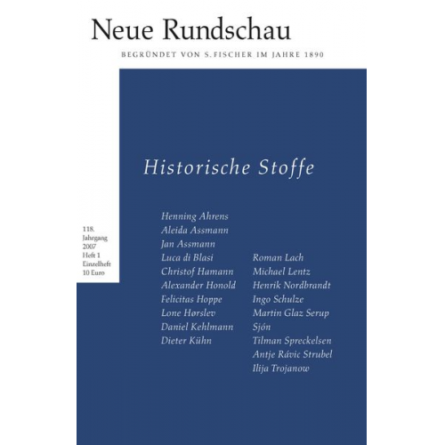 Samuel Fischer Hans J. Balmes Jörg Bong Alexander Roesler - Neue Rundschau 2007/1