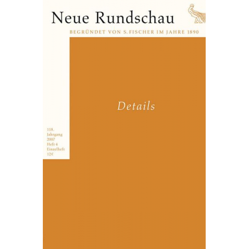 Samuel Fischer Hans J. Balmes Jörg Bong Alexander Roesler - Neue Rundschau 2007/4