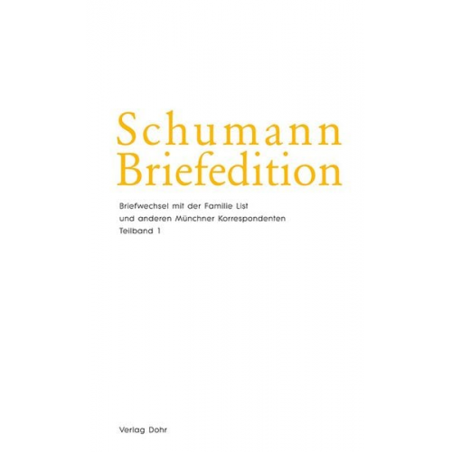 Schumann-Briefedition / Schumann-Briefedition II.8