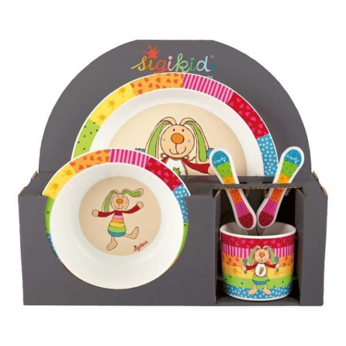 Sigikid - Geschirr-Set Hase Rainbow Rabbit Kinderbunt