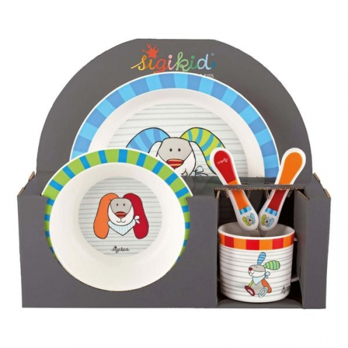 Sigikid - Geschirr-Set Hase Ringel Dingel Kinderbunt