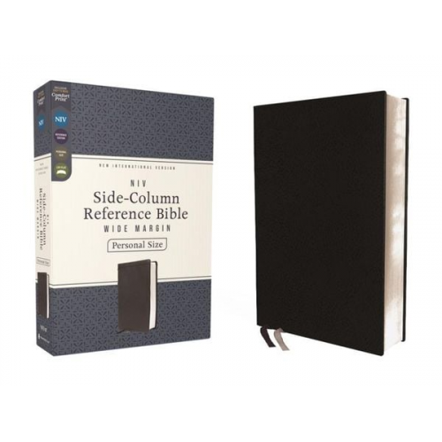 Zondervan - Niv, Side-Column Reference Bible (Deep Study at a Portable Size), Personal Size, Leathersoft, Black, Comfort Print